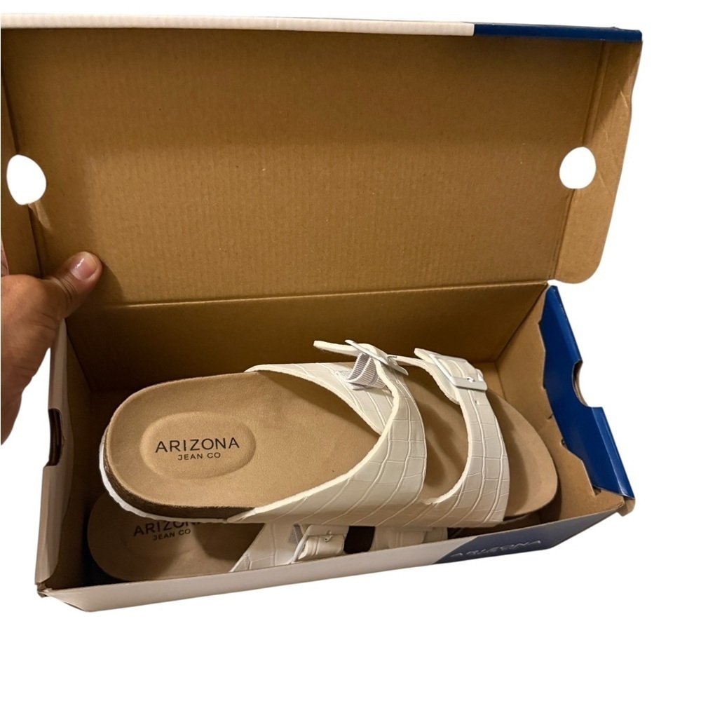 Arizona Jean Company White Sandals with Adjustable Straps - Picture 8 of 13
